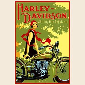 1927 HARLEY DAVIDSON MOTORCYCLE AD POSTER_166